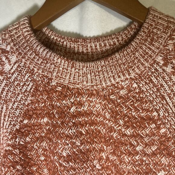 UNIVERSAL THREAD burnt brown white marled crew neck raglan sleeve sweater XS - Picture 4 of 9